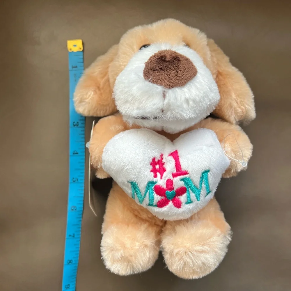 Plush Dog 🐶 #1 MOM Plush - Tan and White